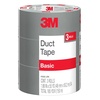 image:image3M Basic Duct Tape 188 in x 55 yd 1 Roll Hand Tear Silver Duct Tapes for Temporary Repairs Indoor Use Great for Bundle Patch Protect amp Repair 105555 yards