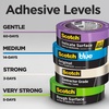 image:imageScotch Painters Tape Contractor Grade Masking Tape 3 Rolls 188 in x 601 yd Holds to Surfaces For Up to 3 days Removes Easily Without Leaving Sticky Residue Interior amp Exterior Use 202048EP3188 Width