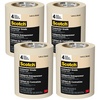 image:imageScotch Contractor Grade Masking Tape Tan Tape for General Use MultiSurface Adhesive Tape 141 Inches x 601 Yards 4 Rolls141 Width Pack of 4