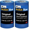 image:imageScotchBlue Original MultiSurface Painters Tape 1 Inch Wide 8 Rolls094 Width Pack of 2