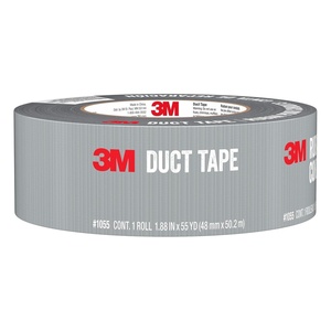image:image3M Basic Duct Tape 188 in x 55 yd 1 Roll Hand Tear Silver Duct Tapes for Temporary Repairs Indoor Use Great for Bundle Patch Protect amp Repair 105555 yards