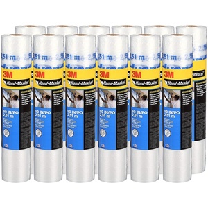 image:image3M Hand Masker Advanced Masking Film 99 in x 90 ft Static Cling Keeps Film in Place Prevents Liquids From Bleeding Through Flake Resistant For Indoors amp Outdoors Use 1 Roll AMF9912