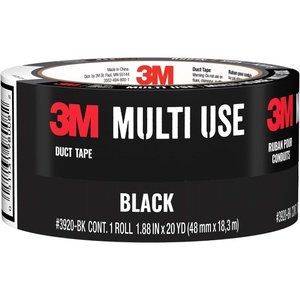 image:image3M Heavy Duty Duct Tape Black 188 in x 20 yd 1 Roll 2120BK12 Rolls