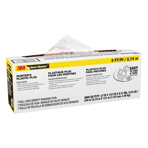 image:imageHandMasker 3M Painters Plastic Plus MFB9 9 ft x 400 ft x 31 mil9 ft x 400 ft