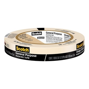 image:imageScotch General Purpose Masking Tape Tan Tape for Labeling Bundling and General Use MultiSurface Adhesive Tape 141 Inches x 60 Yards 1 Roll070 inches