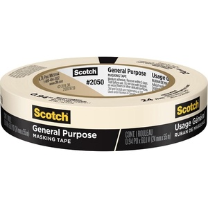 image:imageScotch General Purpose Masking Tape Tan Tape for Labeling Bundling and General Use MultiSurface Adhesive Tape 141 Inches x 60 Yards 1 Roll094 inches