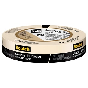 image:imageScotch General Purpose Masking Tape Tan Tape for Labeling Bundling and General Use MultiSurface Adhesive Tape 141 Inches x 60 Yards 1 Roll94 x 60 Yds