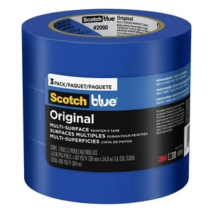 image:imageScotchBlue Original MultiSurface Painters Tape 15 Inch Wide 141 In x 60 Yds 3 Rolls Blue Paint Tape Protects Surfaces and Removes Easily Masking Tape for Indoor and Outdoor Use 209036AP33 Rolls