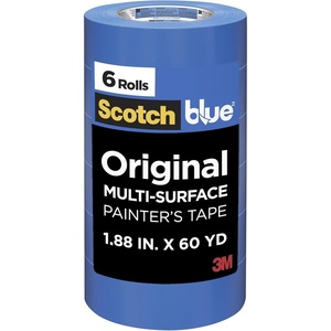 image:imageScotchBlue Original MultiSurface Painters Tape 2 Inch Wide 188 in x 60 Yds 6 Rolls Blue Paint Tape Protects Surfaces and Removes Easily Masking Tape for Indoor and Outdoor Use 209048SC61 Count Pack of 36