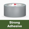 image:image3M Utility Duct Tape 3 Rolls 188 in x 50 yd Strong Adhesive Adheres to Multiple Surfaces HandTearable Silver Color Tape Sticks Instantly Perfect for Home amp Shop Use 19503PK1