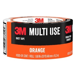 image:image3M MultiUse Colored Duct Tape Orange with Strong Adhesive and WaterResistant Backing MultiSurface 3M Duct Tape for Indoor and Outdoor Use 188 Inches x 20 Yards 1 Roll 3920OR1 Roll